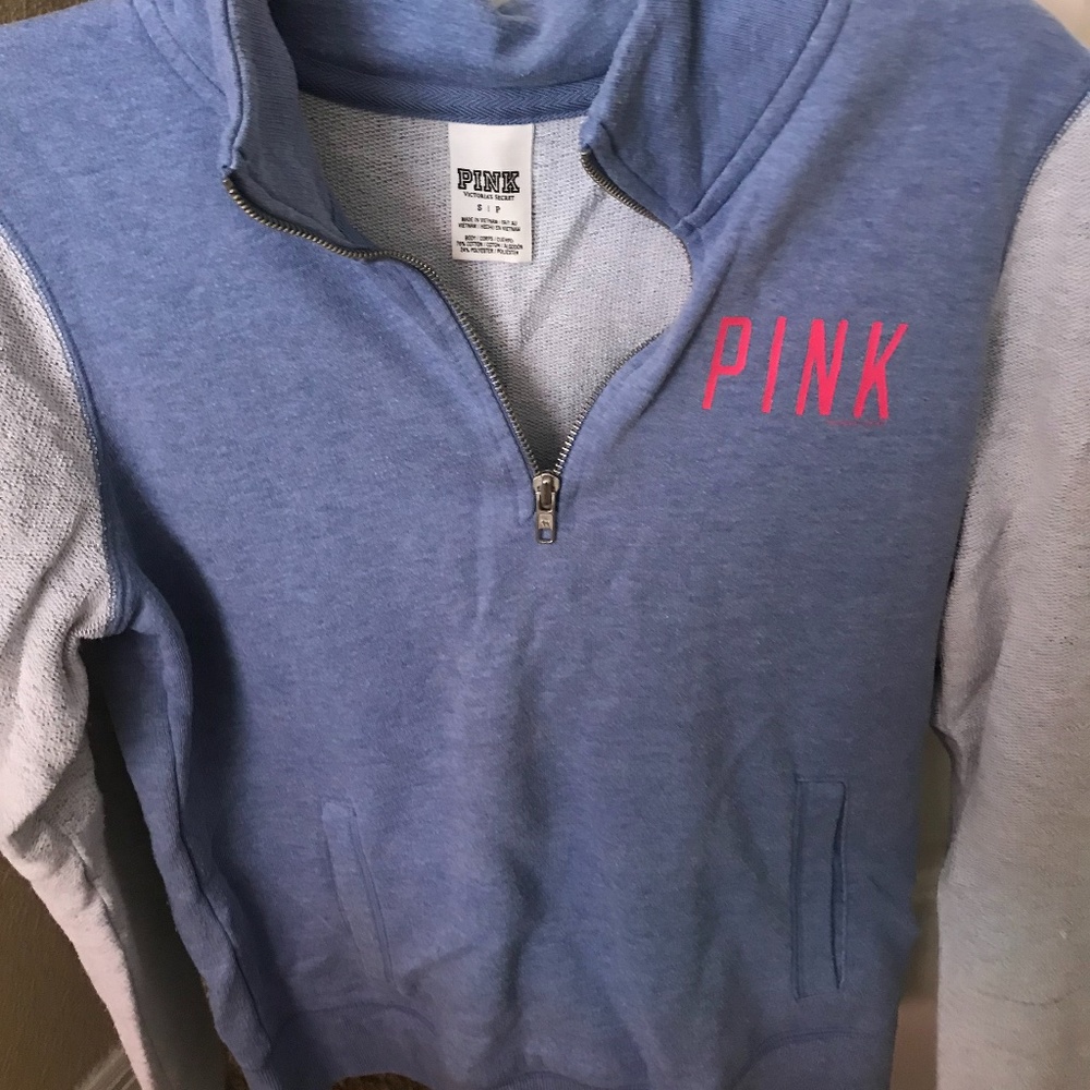 VS Pink quarter zip pullover